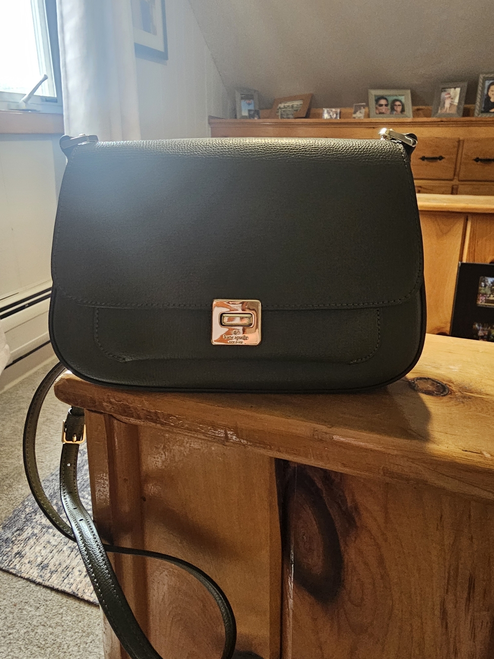 Kate Spade Black Leather Crossbody Shoulder Bag